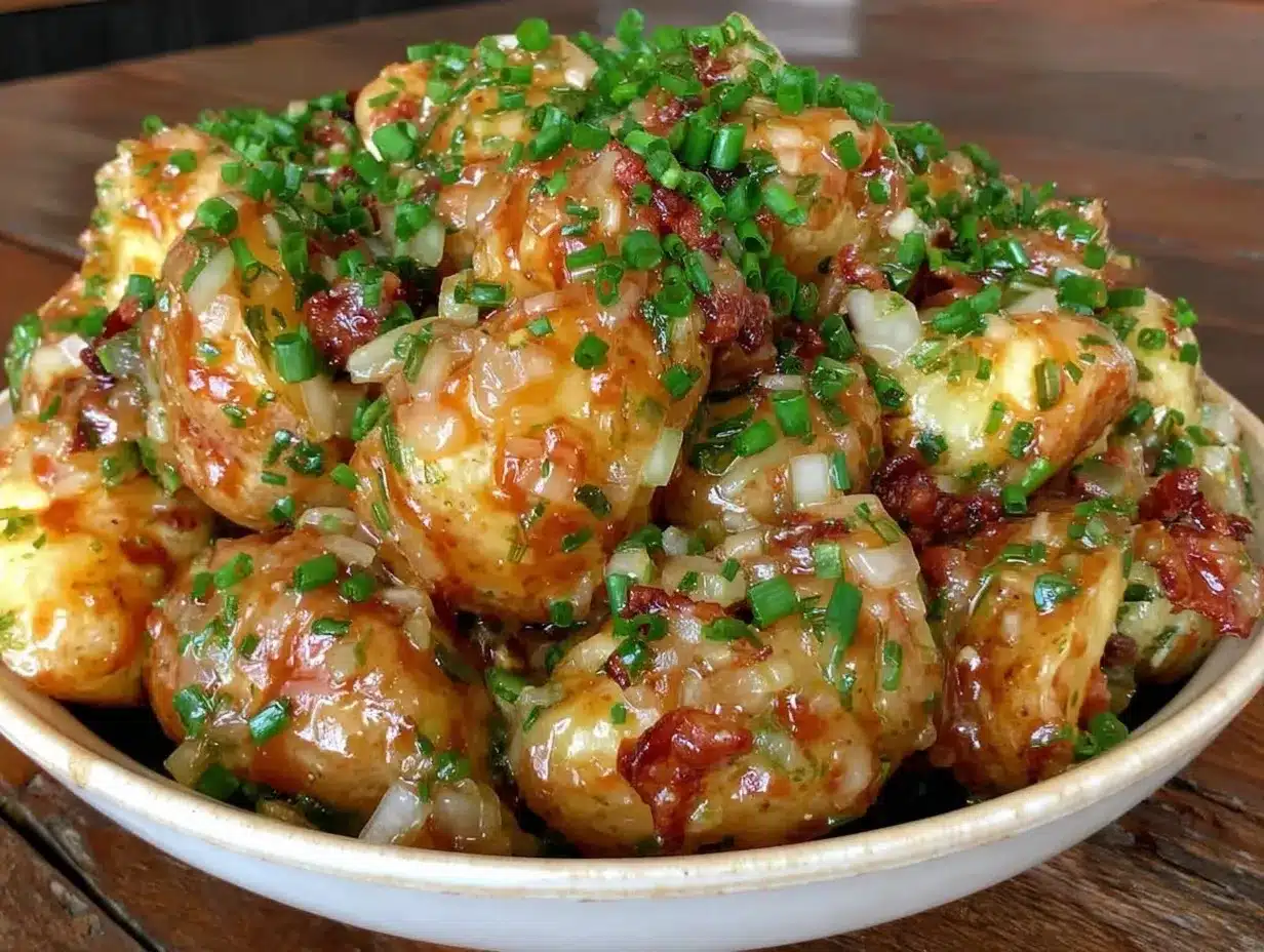 Bayerischer Kartoffelsalat: Perfekt für Gäste 4 Bayerischer Kartoffelsalat preparation steps