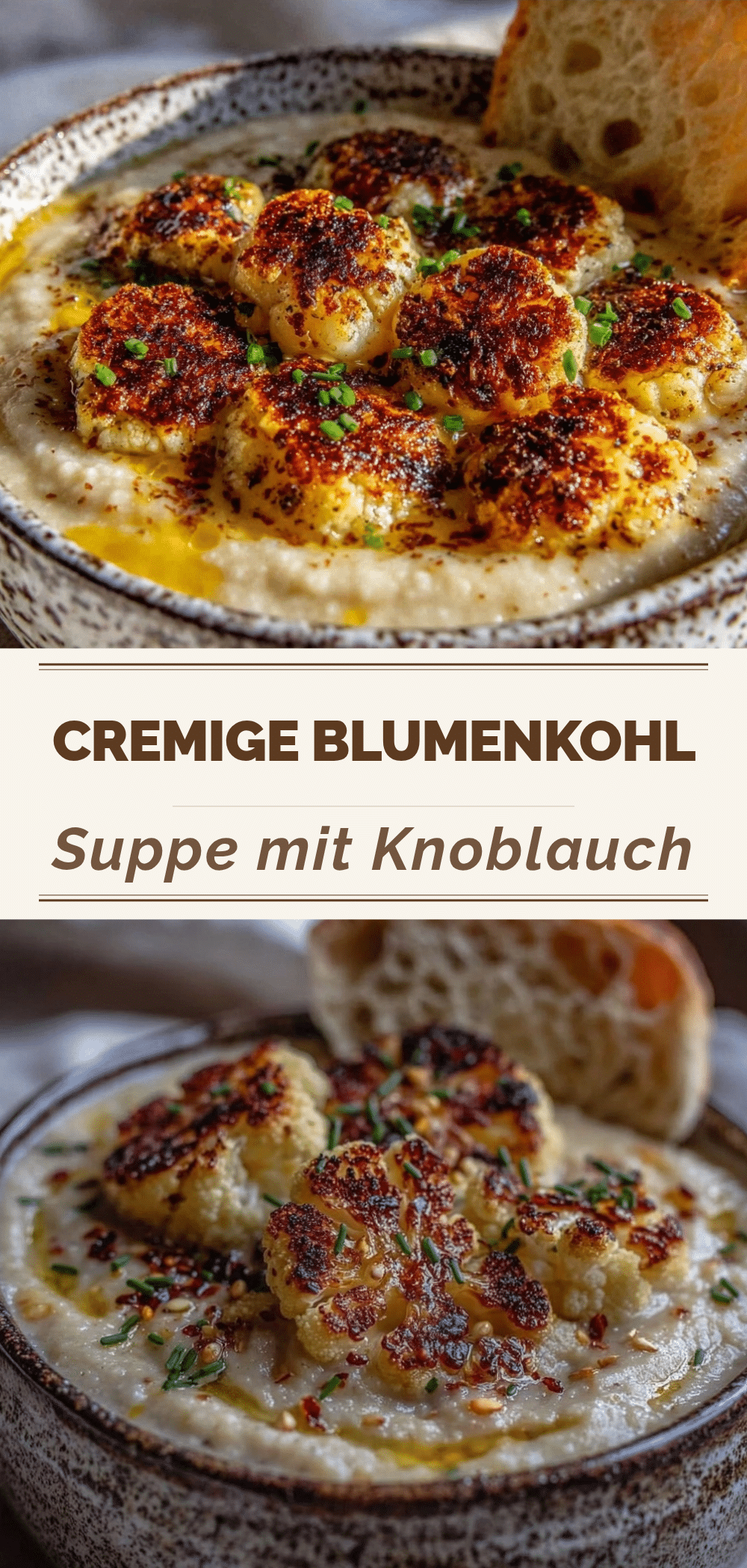 Cremige Blumenkohlsuppe mit geröstetem Knoblauch: Perfekt für Gäste 5 Cremige Blumenkohlsuppe mit geröstetem Knoblauch recipe