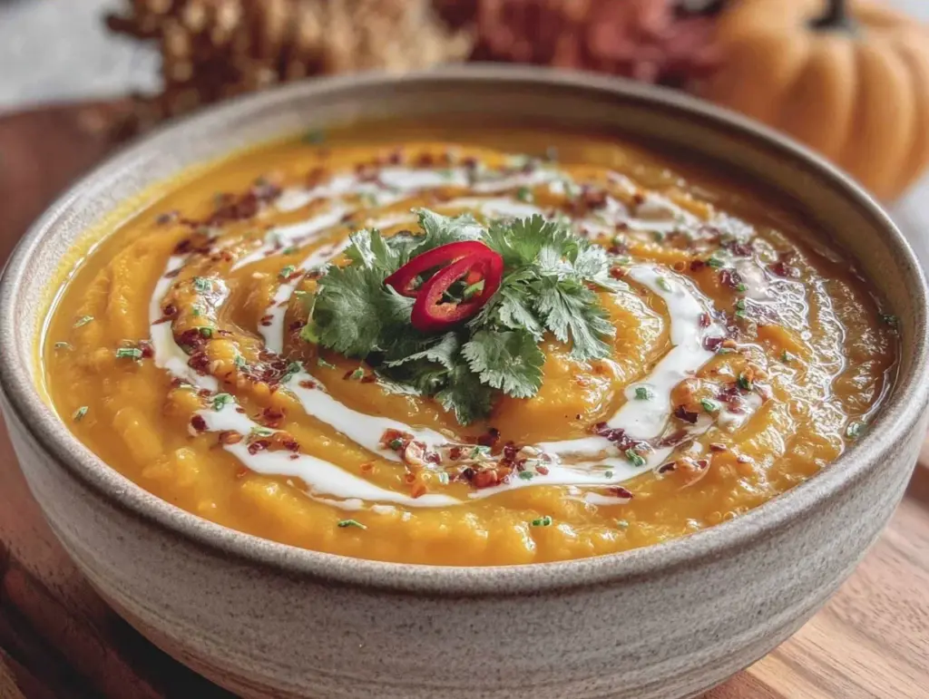 Cremige Erntedank Kürbissuppe - featured image