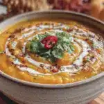 Cremige Erntedank Kürbissuppe - featured image