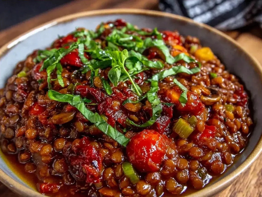 Cremige Vegane Linsenbolognese - featured image