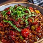 Cremige Vegane Linsenbolognese - featured image