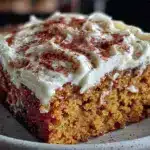 Cremiger Kürbiskuchen mit Zimt und Frischkäse-Frosting - featured image