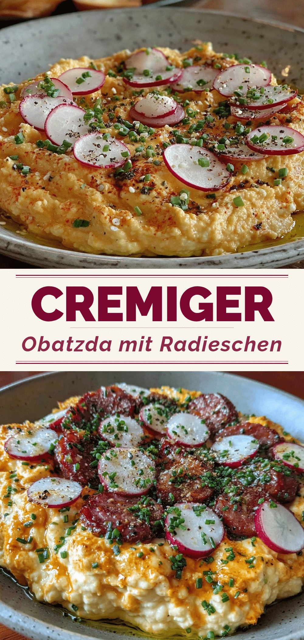 Cremiger Obatzda: 5 Min. Partysnack 5 Cremiger Obatzda mit Radieschen recipe