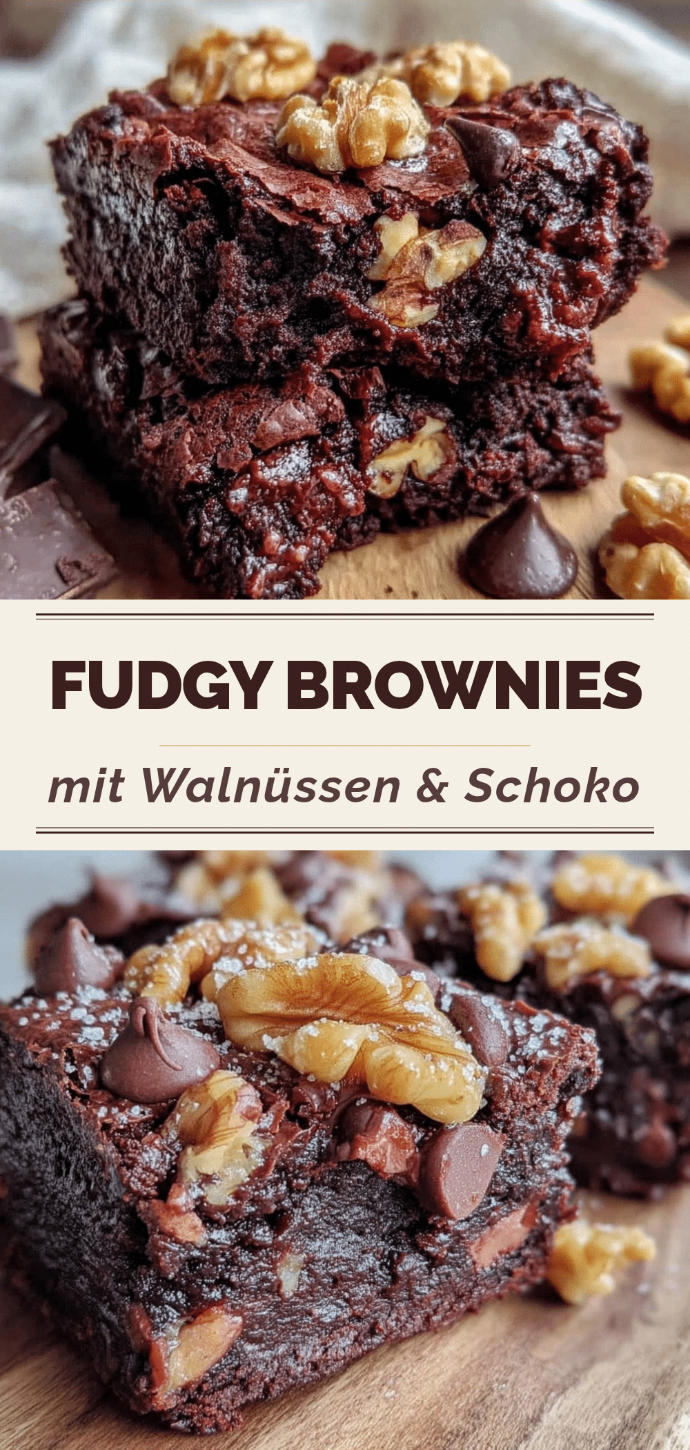 Fudgy Brownies mit Walnüssen: 10 Min. Easy & Best für Partys 5 Fudgy Brownies mit Walnüssen recipe