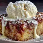 gedeckter Apfelkuchen mit Vanillecreme - featured image