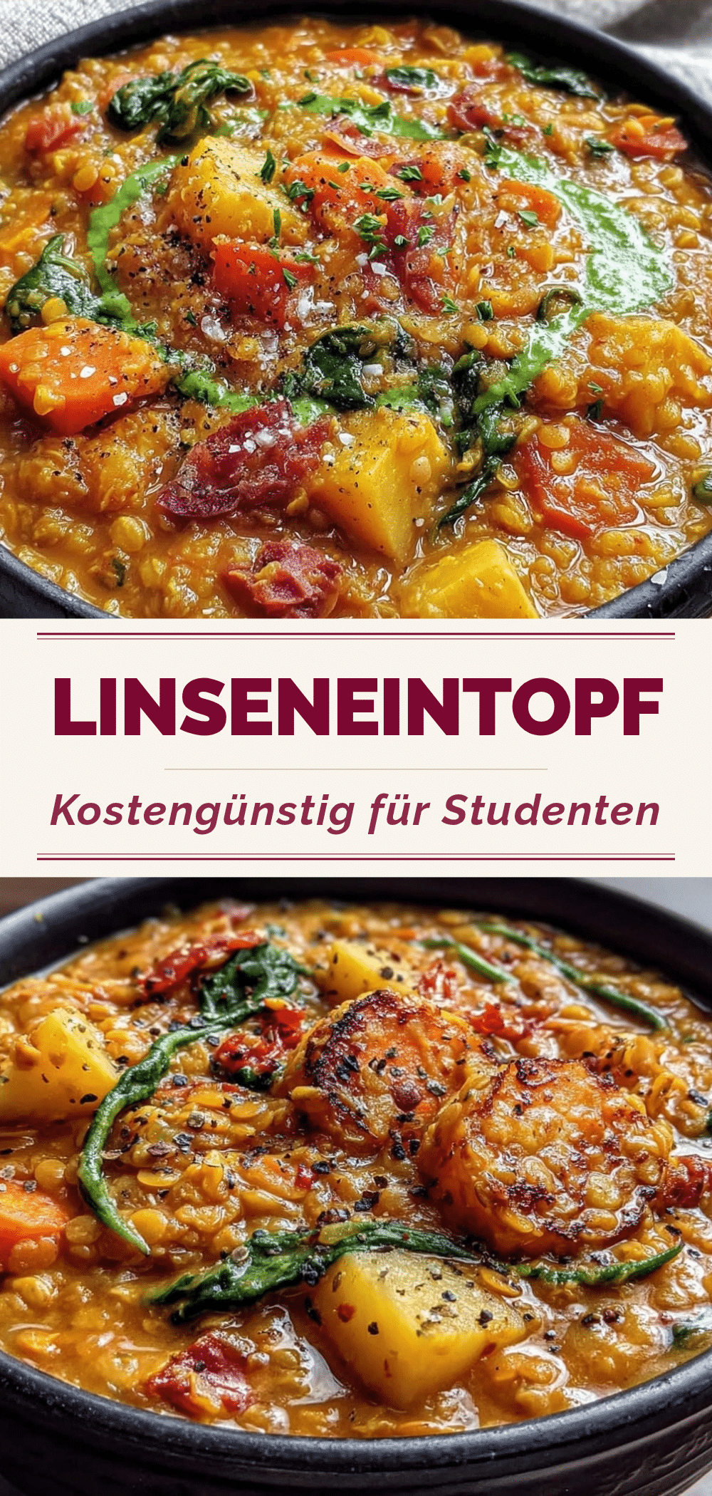Günstiger Studenteneintopf mit roten Linsen: 5 Schritte 5 günstiger Studenteneintopf mit roten Linsen recipe