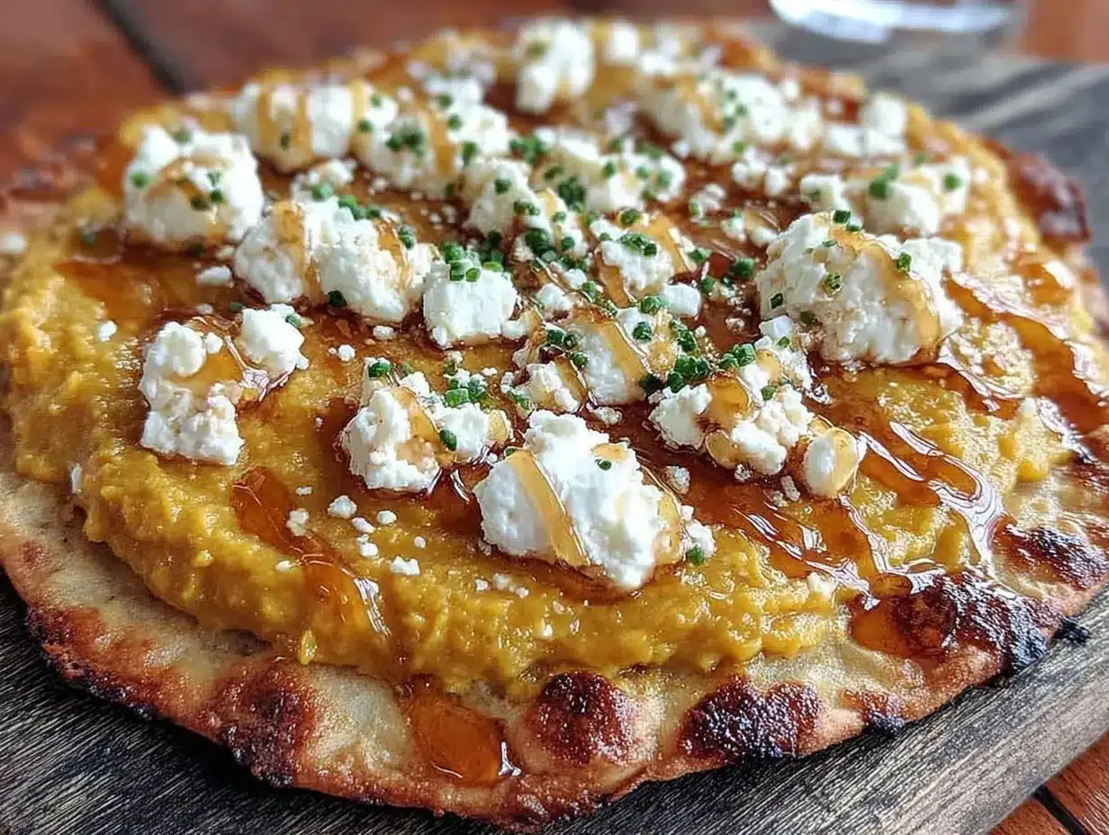 Herbst Kürbis Flammkuchen: Easy mit Ziegenkäse 4 Herbst Kürbis Flammkuchen preparation steps