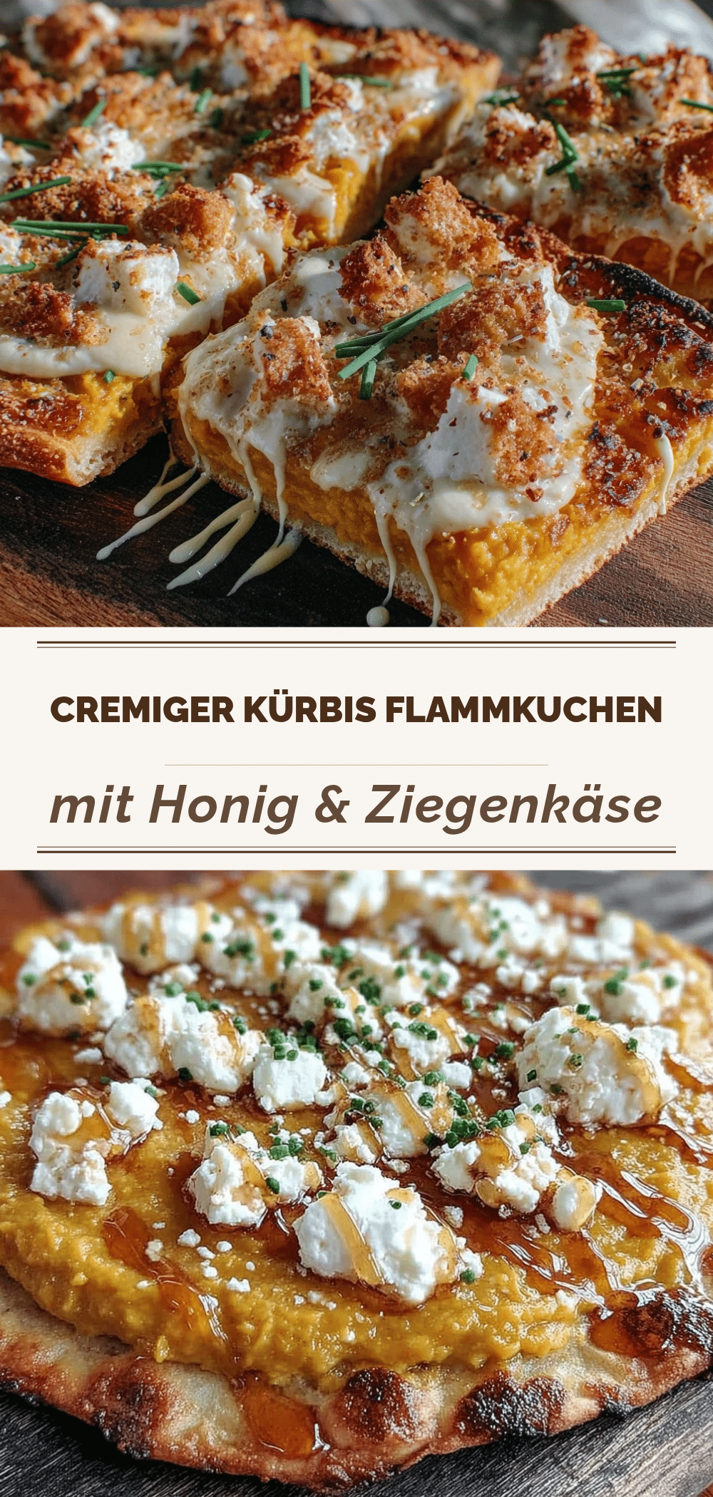 Herbst Kürbis Flammkuchen: Easy mit Ziegenkäse 5 Herbst Kürbis Flammkuchen recipe