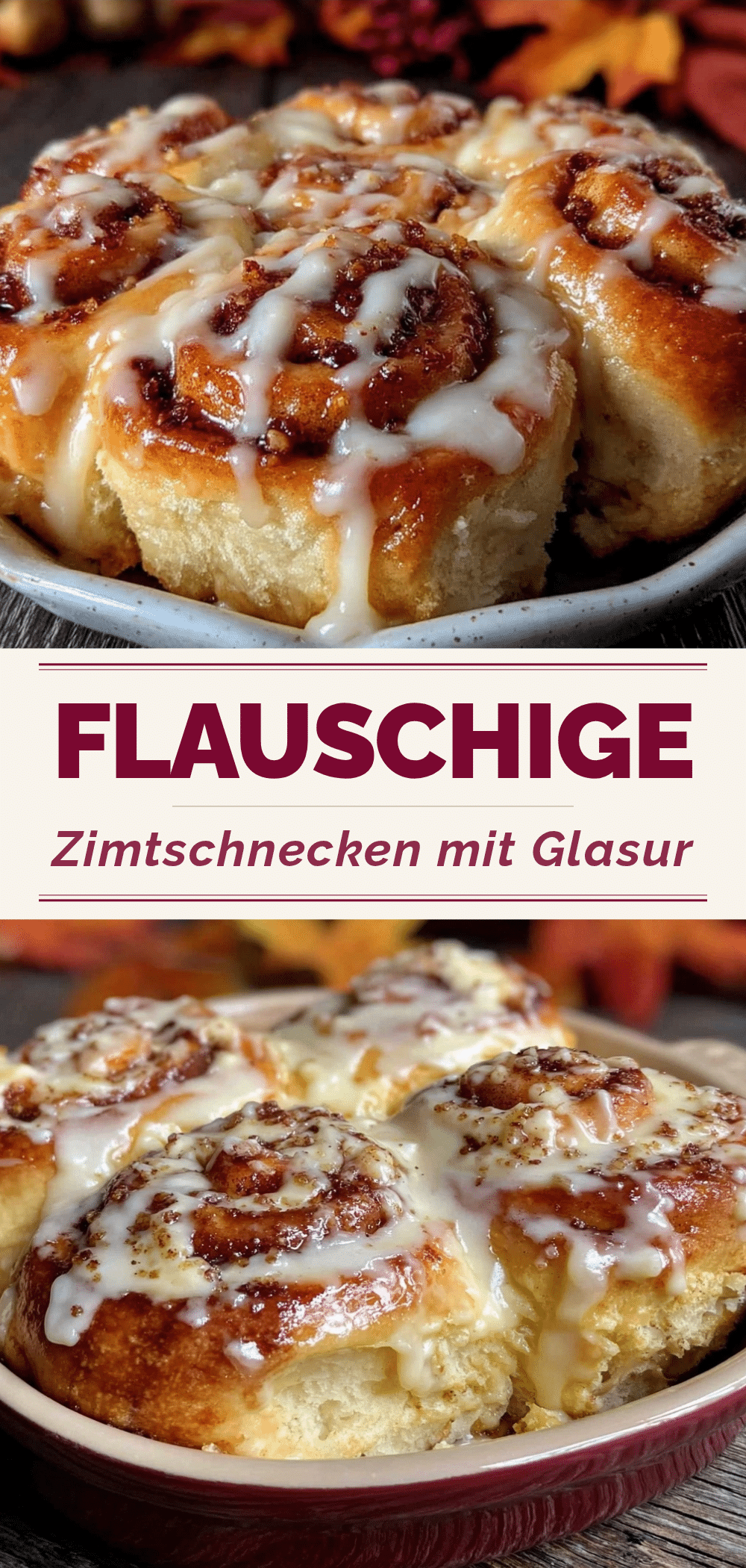 Flauschige Herbst Zimtschnecken: 10 Min. Rezept 5 Herbst Zimtschnecken recipe