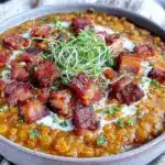 herbstliche Linsensuppe mit knusprigem Speck - featured image