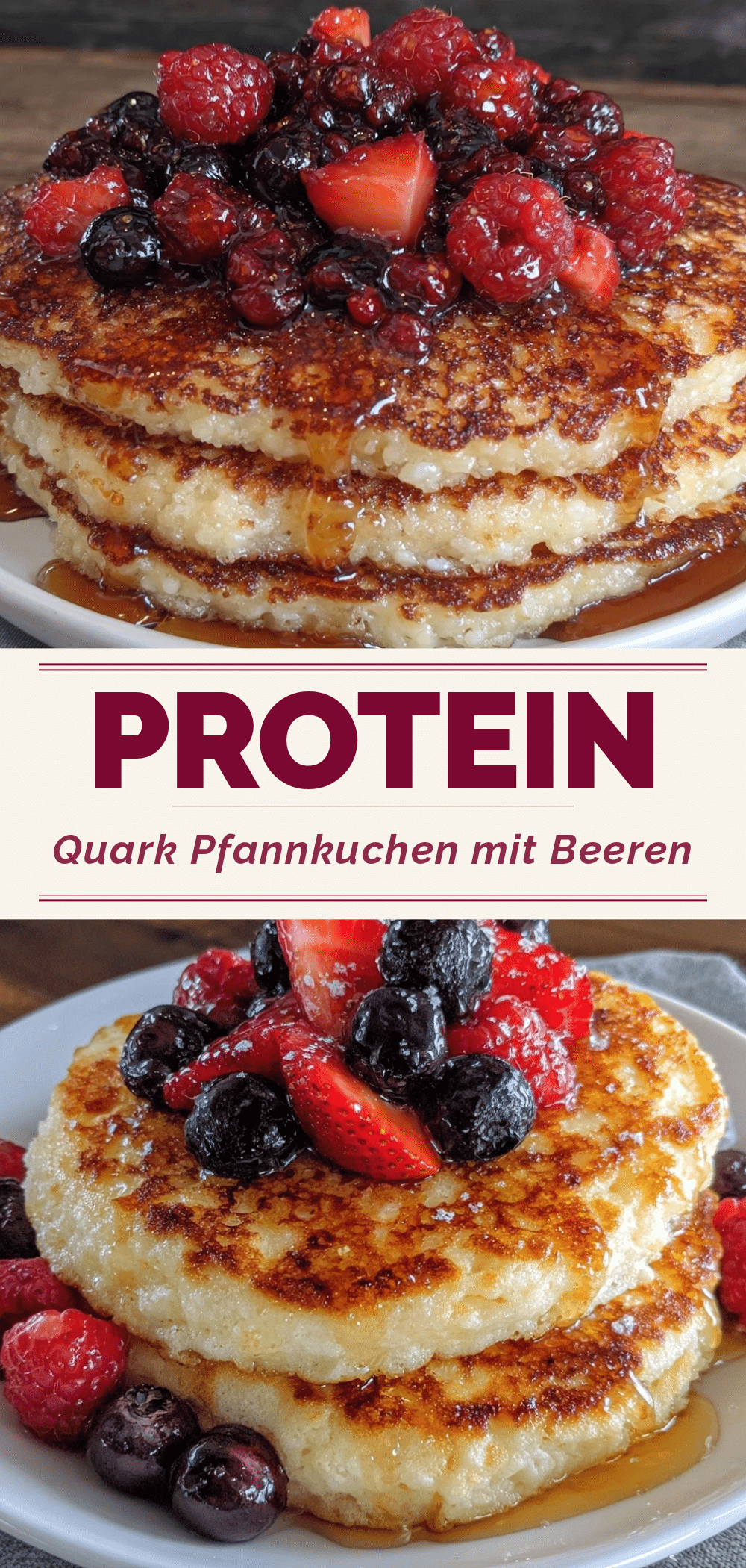 High-Protein Quark-Pfannkuchen: 5 Best cremige Beeren-Frühstücksidee 5 High-Protein Quark-Pfannkuchen recipe