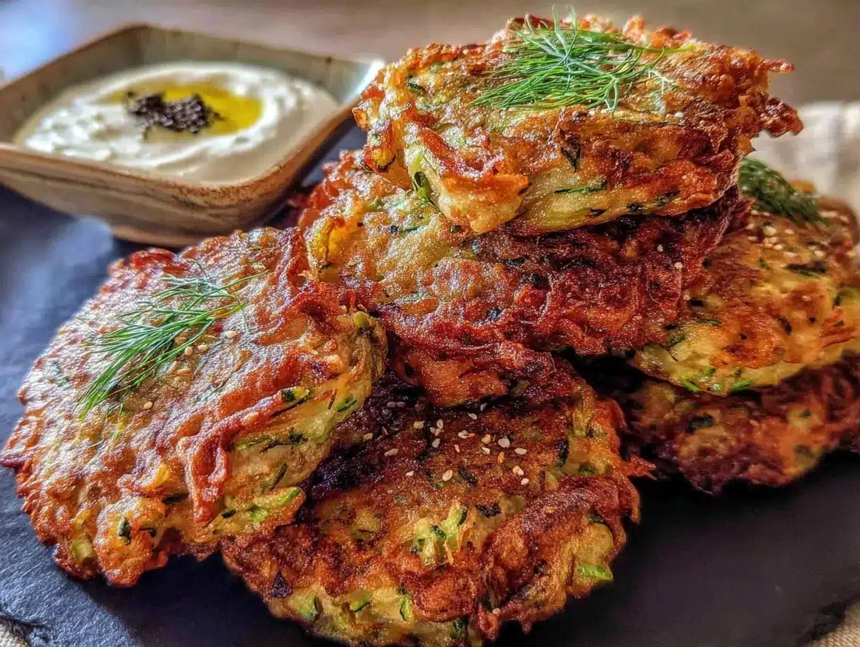 Knusprige Zucchini-Puffer: 5 Schritte zum perfekten Gastgericht 4 knusprige Zucchini-Puffer preparation steps