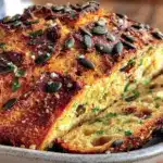 knuspriges Sauerteigbrot mit Kürbiskernen - featured image