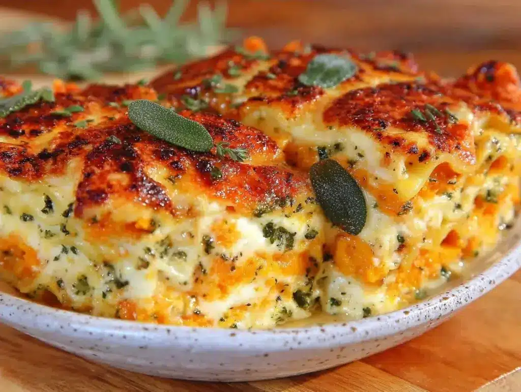 Kürbis-Lasagne mit Salbei-Butter - featured image