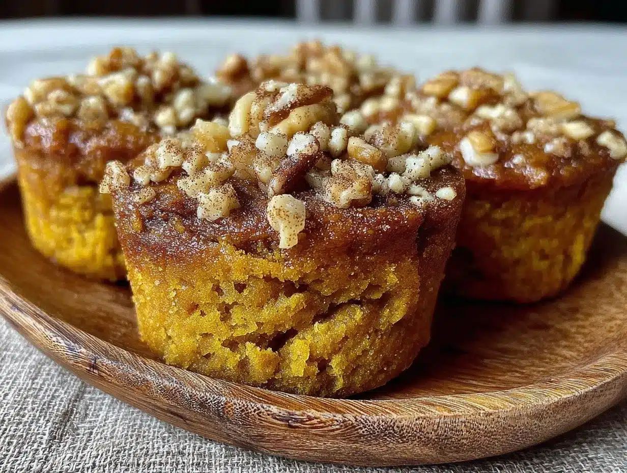 Kürbis-Muffins mit Zimt-Walnuss-Kruste: Bestes Rezept 4 Kürbis-Muffins mit Zimt-Walnuss-Kruste preparation steps