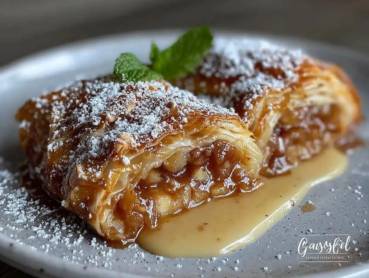 Oktoberfest Apfelstrudel: Festliches Dessert mit Vanillesauce 4 Oktoberfest Apfelstrudel preparation steps