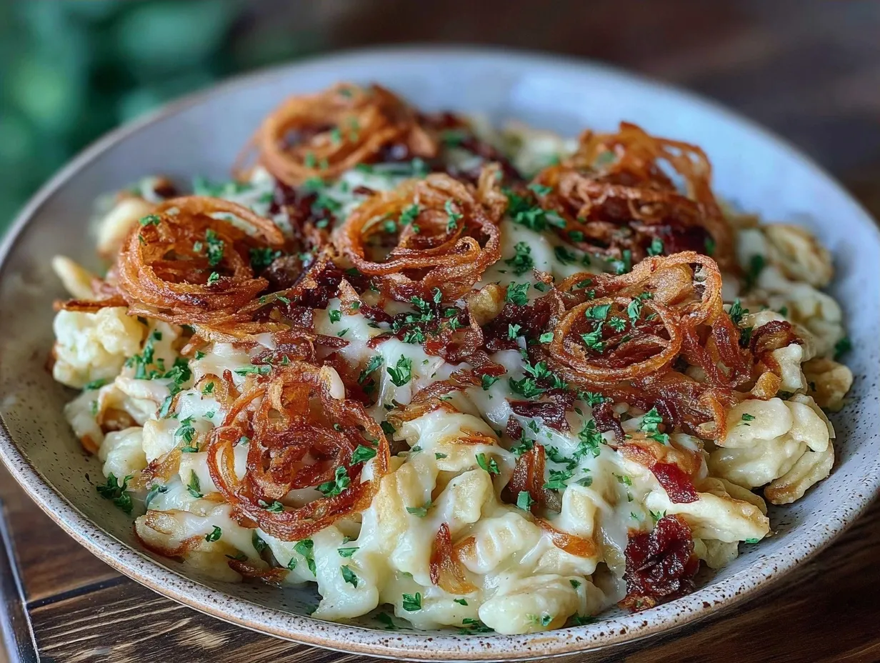 Oktoberfest Käsespätzle: 5 Schritte für knusprigen Käse 4 Oktoberfest Käsespätzle preparation steps