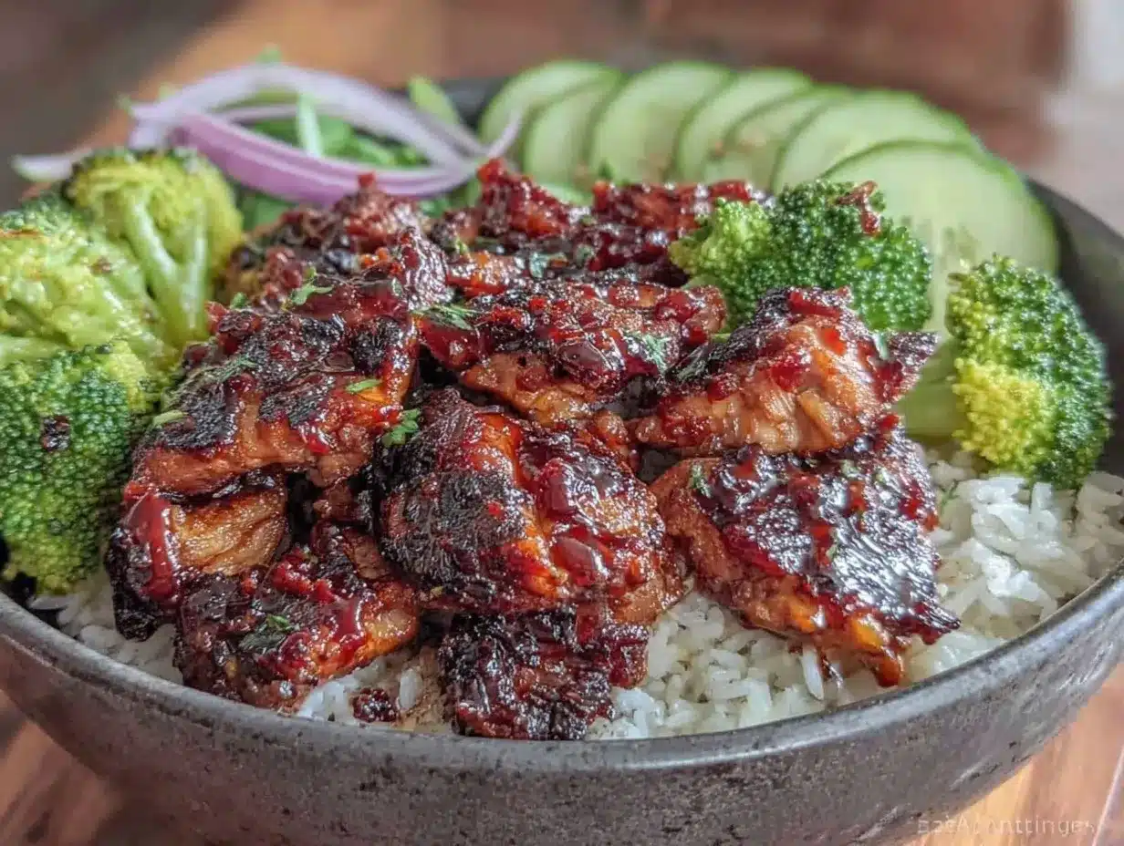Perfekte Teriyaki Hähnchen Bowls: 3-Schritte Meal Prep 4 Teriyaki Hähnchen Bowls preparation steps