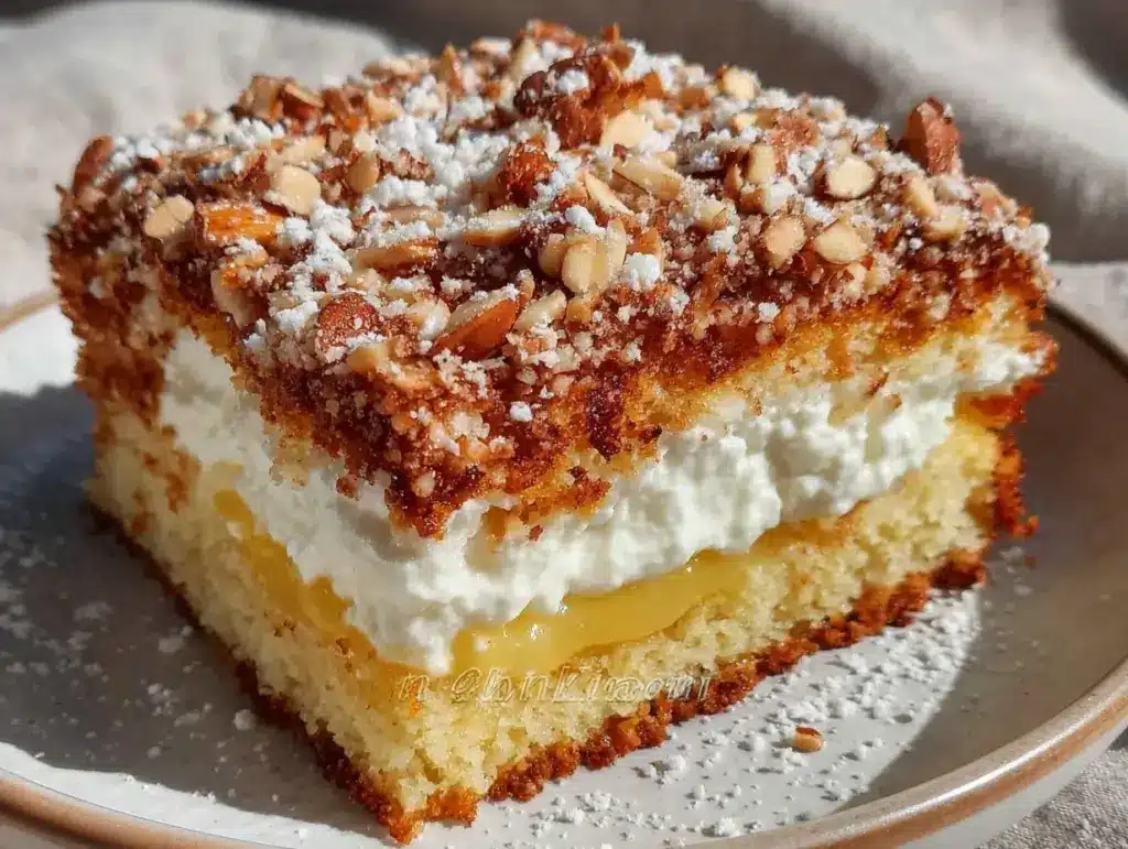 Zitronige Butterschnitte mit Mandeln - featured image