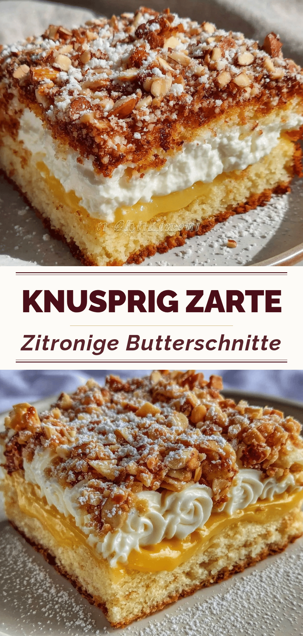 Zitronige Butterschnitte mit Mandeln: 7-Step Rezept für Gäste 5 Zitronige Butterschnitte mit Mandeln recipe