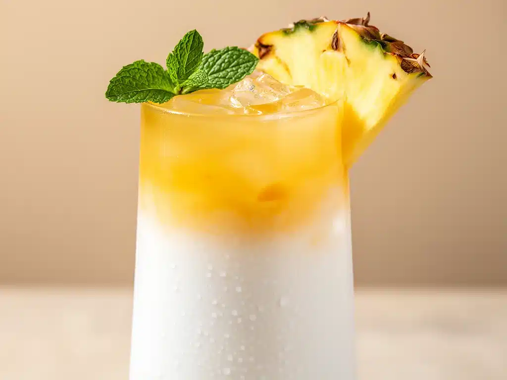 alkoholfreier Ananas-Kokos-Cocktail - featured image