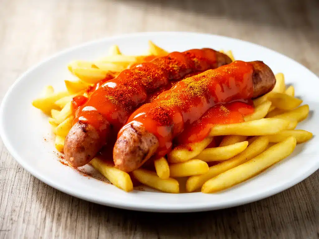 Berliner Currywurst mit Pommes - featured image