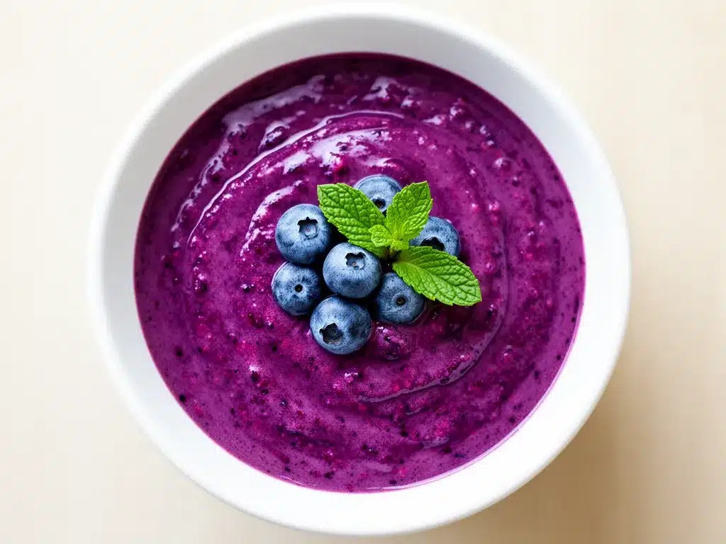 Cremiger Blaubeer-Joghurt Smoothie: 5-minútiges Frühstück 4 Blaubeer-Joghurt Smoothie preparation steps