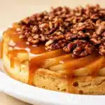 Cremige Apfeltorte mit Karamell-Walnuss-Krokant - featured image