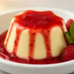 Cremige Panna Cotta mit fruchtiger Erdbeersoße - featured image