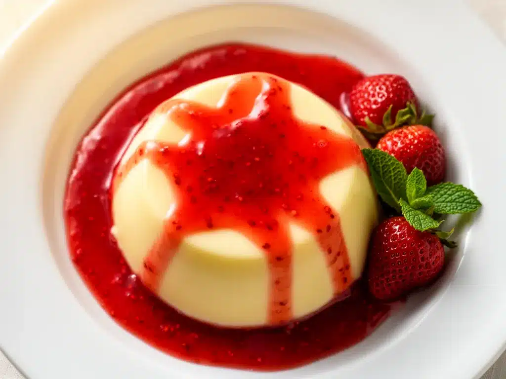 Cremige Panna Cotta mit fruchtiger Erdbeersoße: Das perfekte Rezept 4 Cremige Panna Cotta mit fruchtiger Erdbeersoße preparation steps