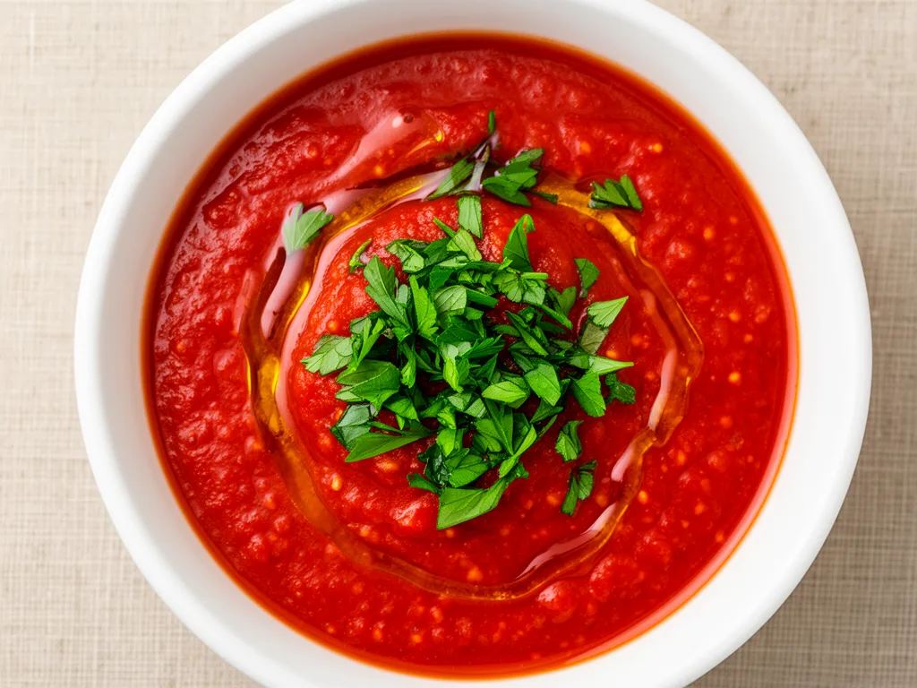 Cremige Thermomix Tomatensoße mit frischen Kräutern: 5 Min. Rezept 4 cremige Thermomix Tomatensoße preparation steps