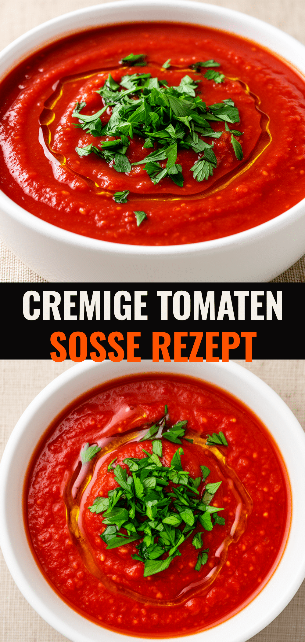 Cremige Thermomix Tomatensoße mit frischen Kräutern: 5 Min. Rezept 5 cremige Thermomix Tomatensoße recipe