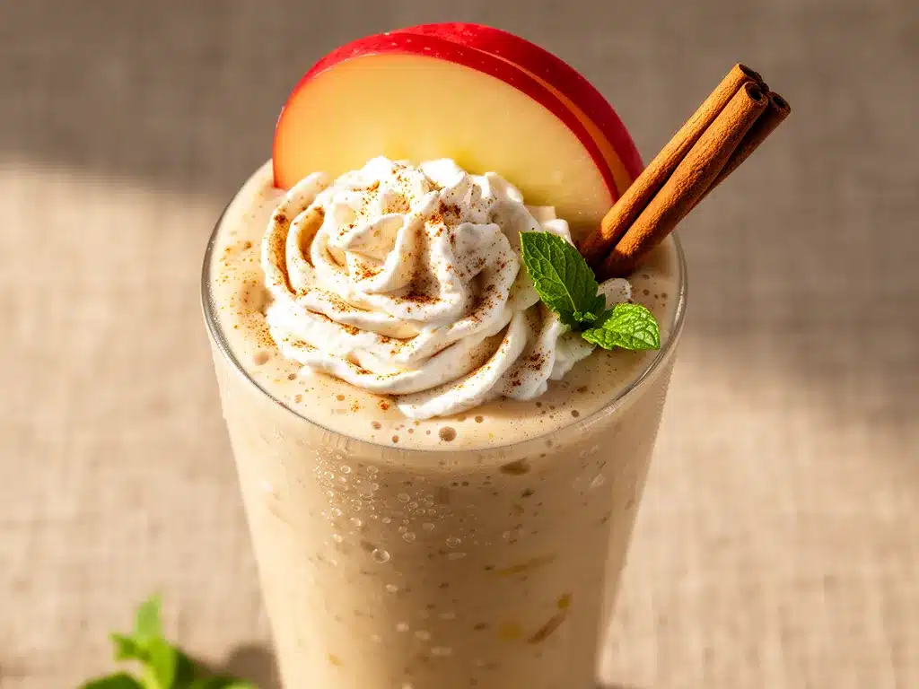 Cremiger Apfel-Zimt Smoothie mit Hafermilch: Einfaches Rezept 4 Cremiger Apfel-Zimt Smoothie mit Hafermilch preparation steps