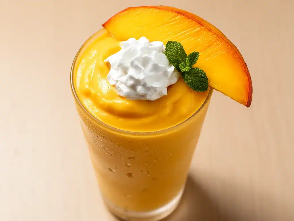 Cremiger Frozen Mango Smoothie: 5 Min. Easy Rezept 4 cremiger Frozen Mango Smoothie preparation steps