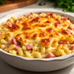 cremiger Nudelauflauf mit Schinken - featured image