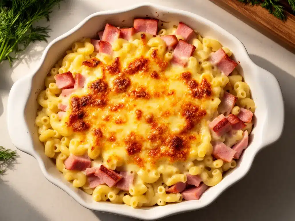 Cremiger Nudelauflauf mit Schinken: Bestes Rezept in 30 Min 4 cremiger Nudelauflauf mit Schinken preparation steps