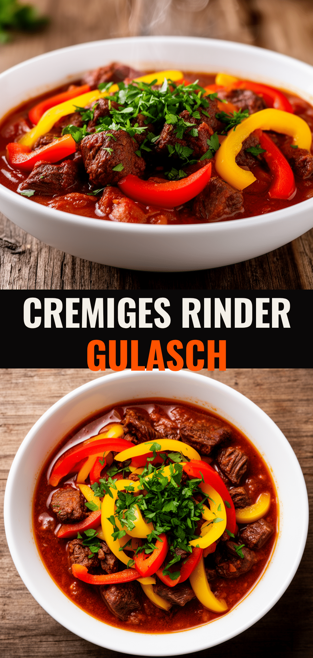 Cremiges Rindergulasch: 10 Min. Rezept 5 cremiges Rindergulasch recipe