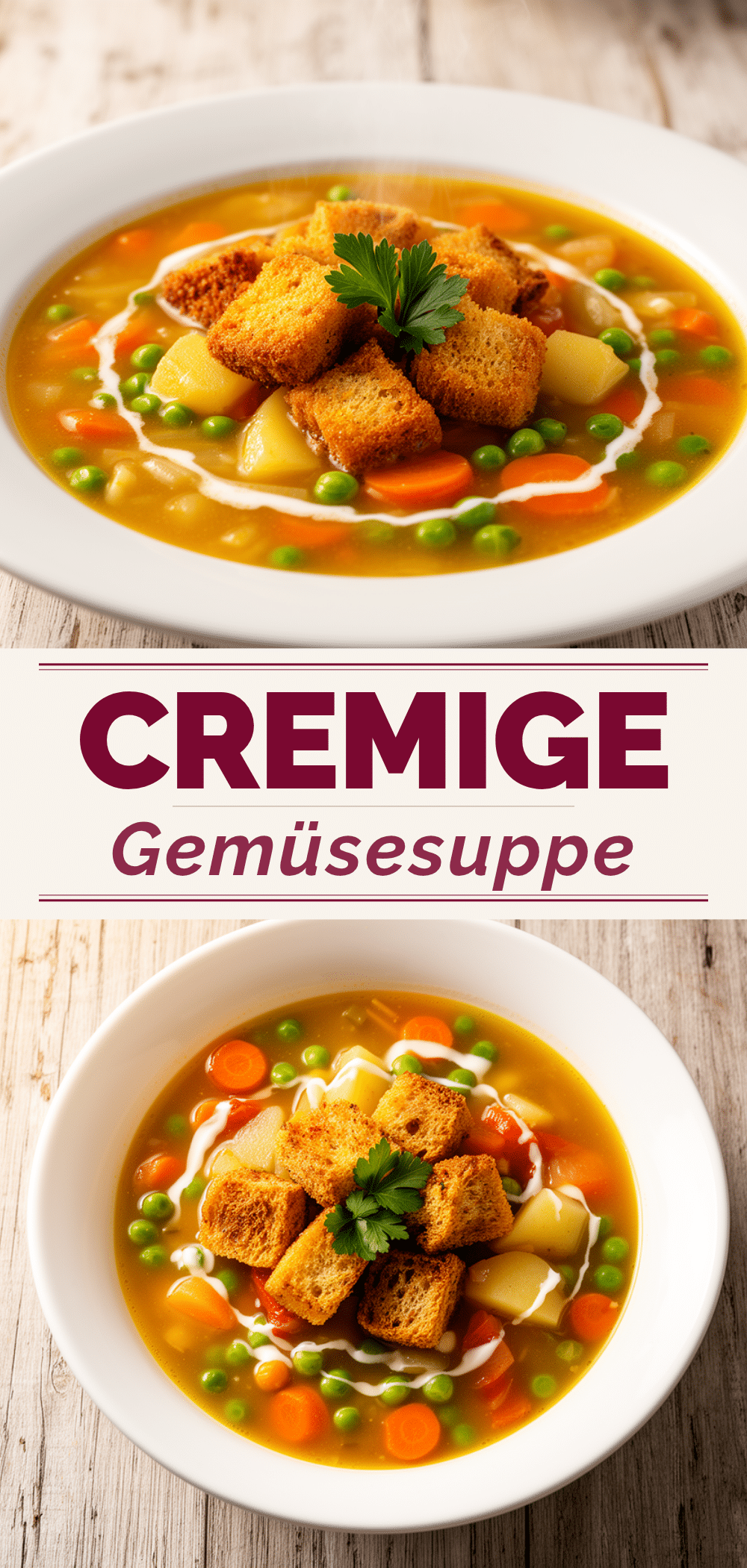 Einfache Gemüsesuppe mit Croutons: 20 Min 5 einfache Gemüsesuppe mit Croutons recipe