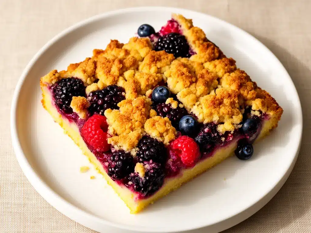 Einfacher Beeren-Streuselkuchen: 45 Min. Perfekt 4 Einfacher Beeren-Streuselkuchen preparation steps