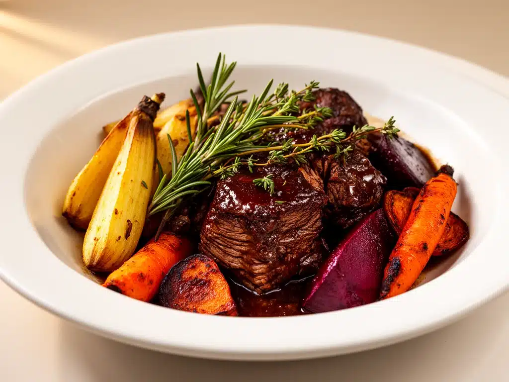Erntedank Schmorbraten mit Wurzelgemüse - featured image