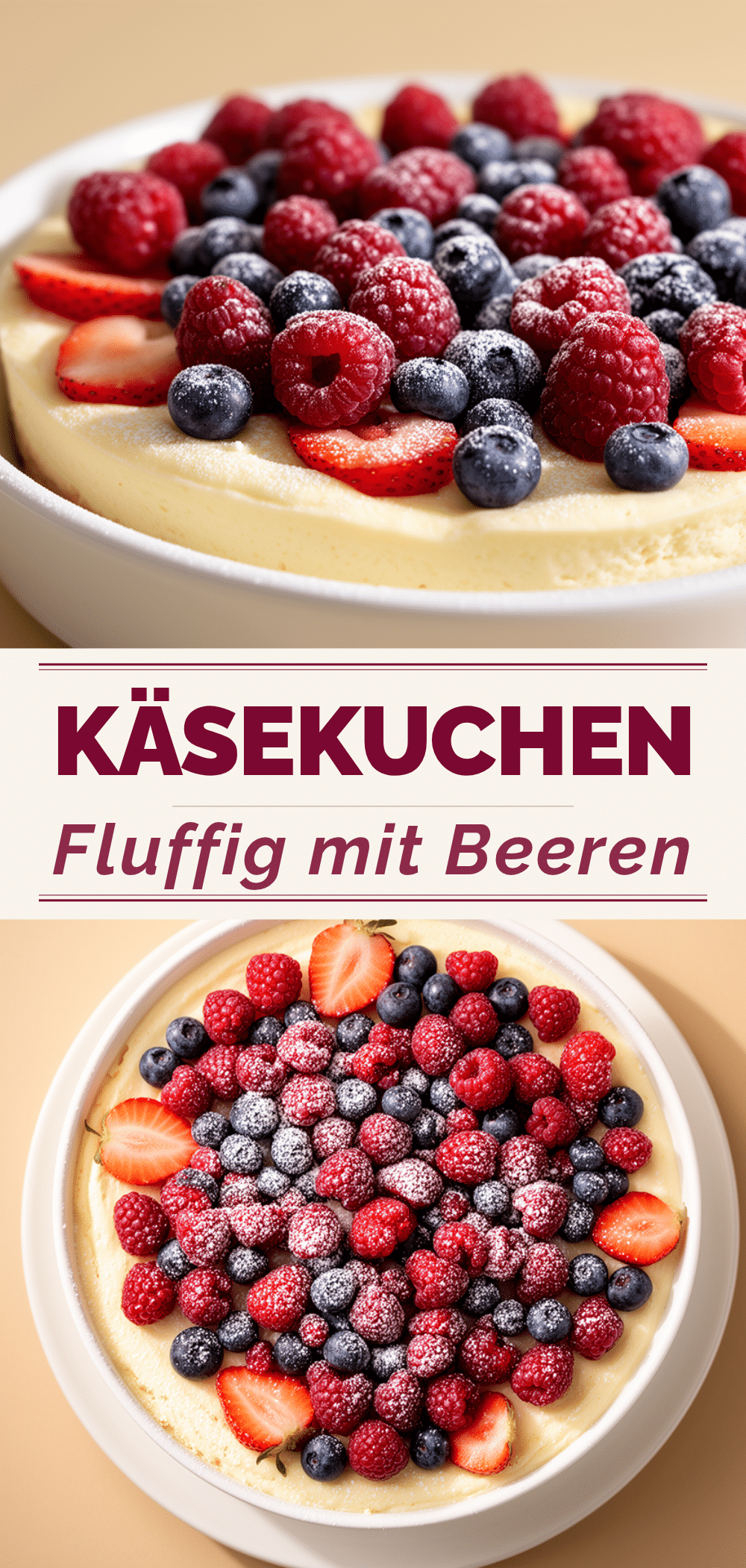 Fluffiger Käsekuchen ohne Boden: 4 Einfache Schritte 5 Fluffiger Käsekuchen ohne Boden recipe
