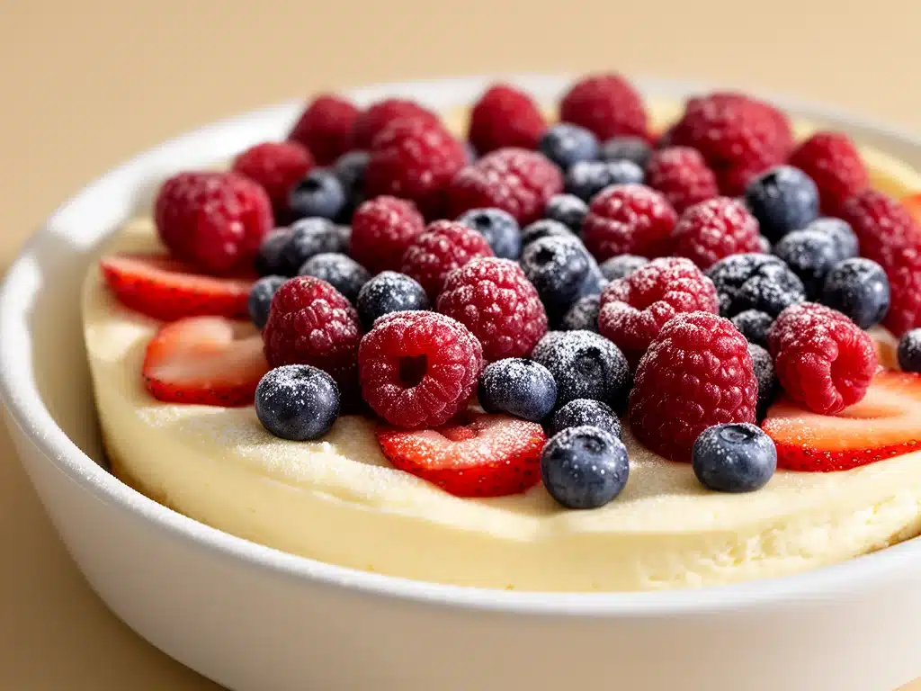 Fluffiger Käsekuchen ohne Boden - featured image