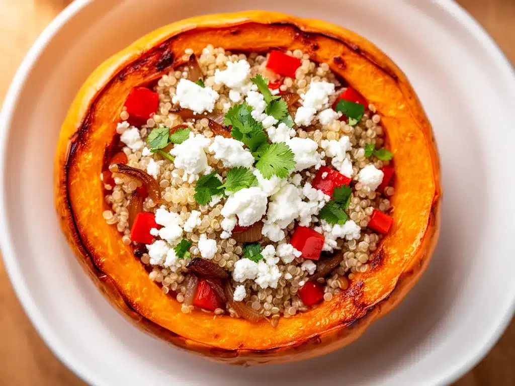 Gesunder Kürbis Quinoa Auflauf mit Feta: 5 Einfache Schritte 4 Gesunder Kürbis Quinoa Auflauf mit Feta preparation steps