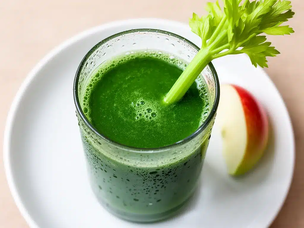Grüner Apfel-Sellerie-Saft: Das beste Detox-Rezept 4 grüner Apfel-Sellerie-Saft preparation steps