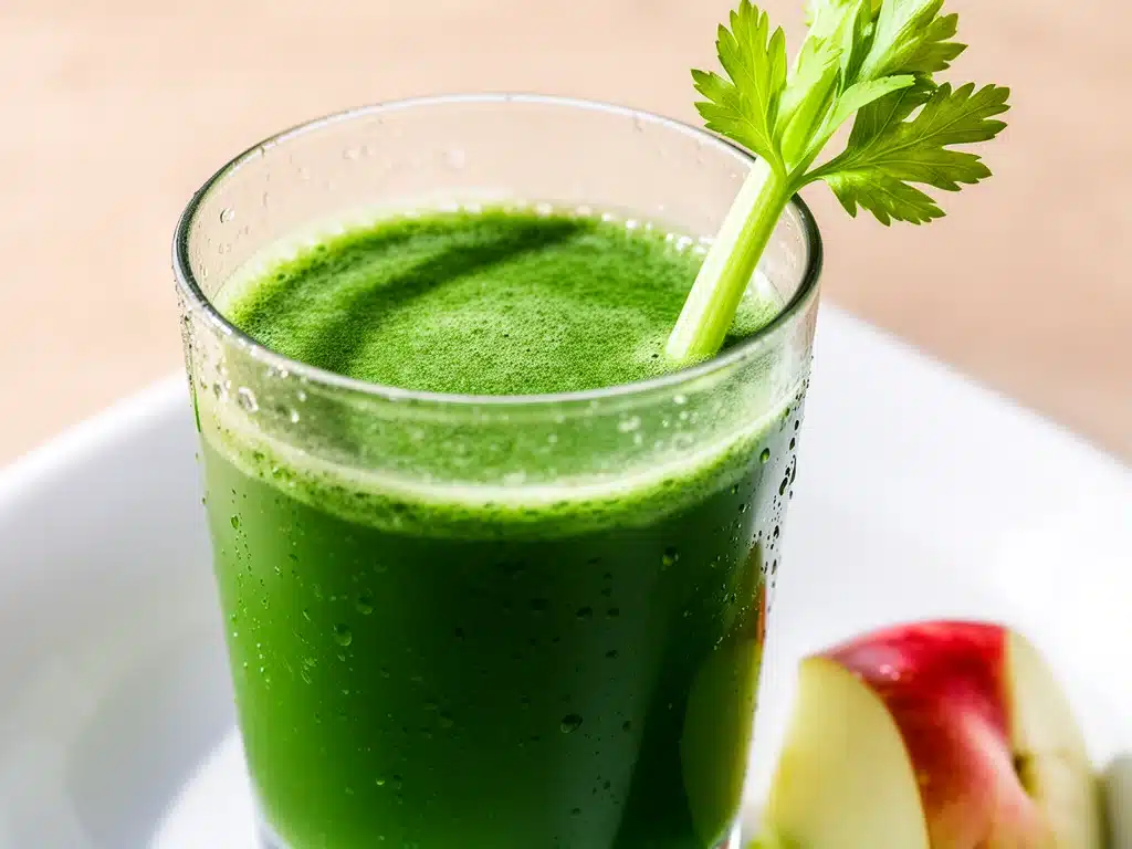 grüner Apfel-Sellerie-Saft - featured image