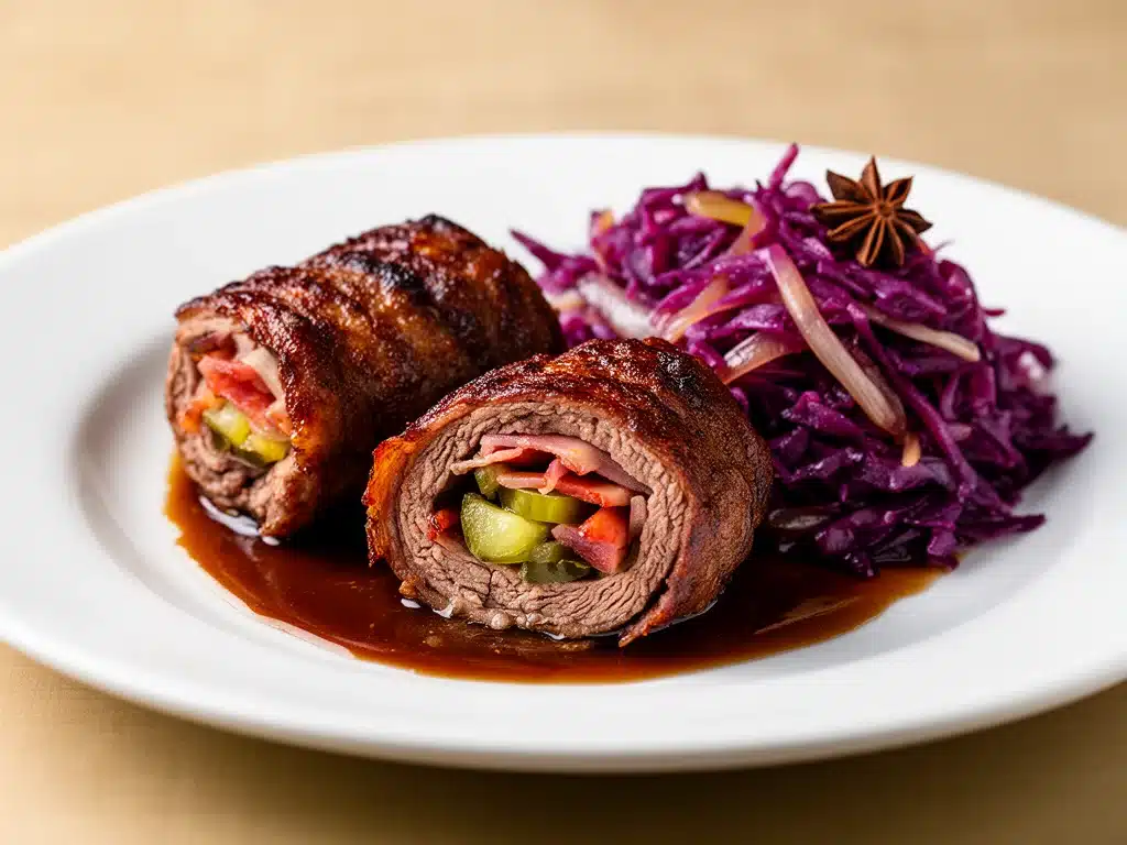 Herbstliche Rouladen mit Rotkohl - featured image
