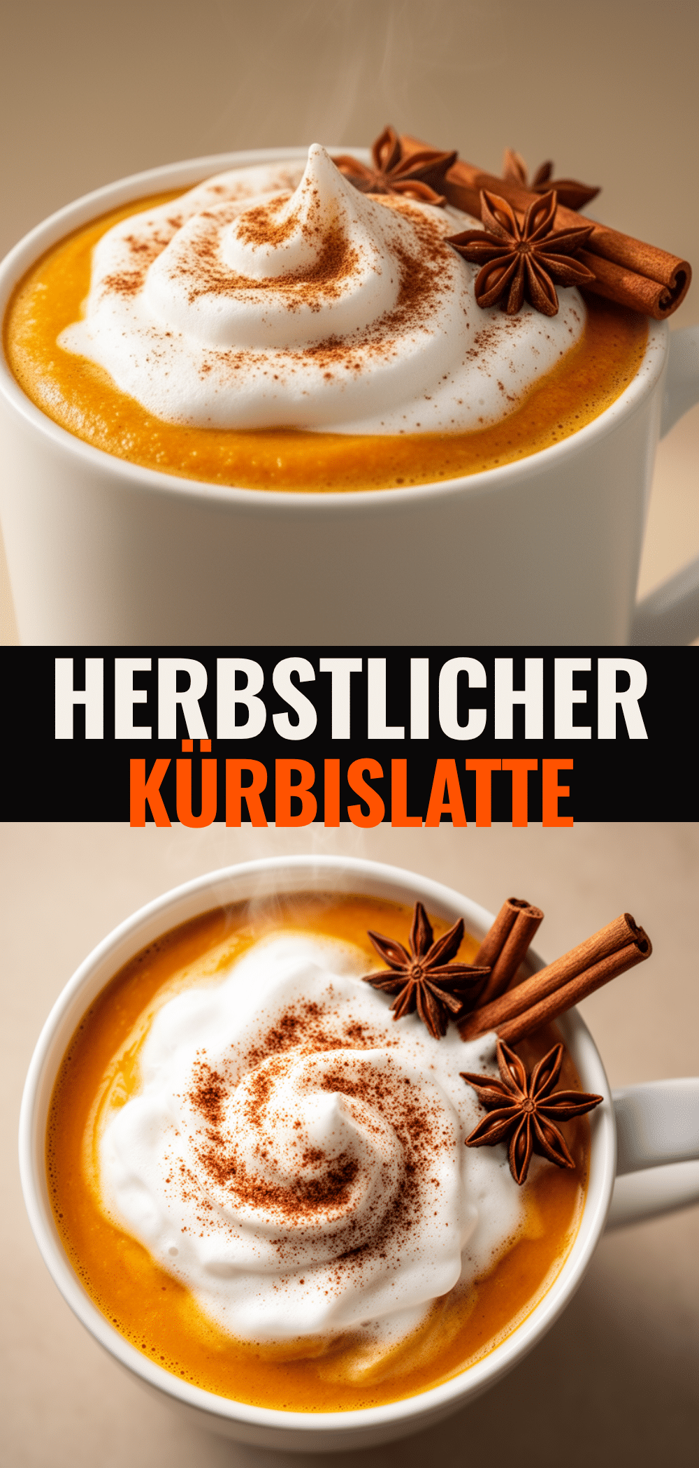 Herbstlicher Kürbis-Latte mit Zimt: 5 Min. Easy Herbstgetränk 5 Herbstlicher Kürbis-Latte mit Zimt recipe