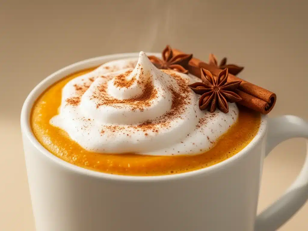 Herbstlicher Kürbis-Latte mit Zimt - featured image