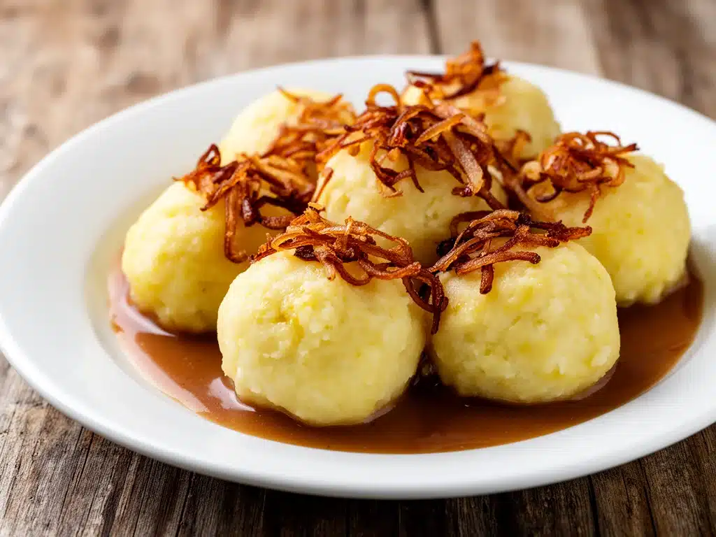 Kartoffelknödel mit Röstzwiebeln - featured image